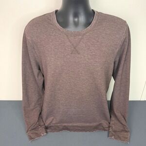 Heat Keep Thermal Top Mens Medium Brown Long Sleeve Crew Neck Base Layer